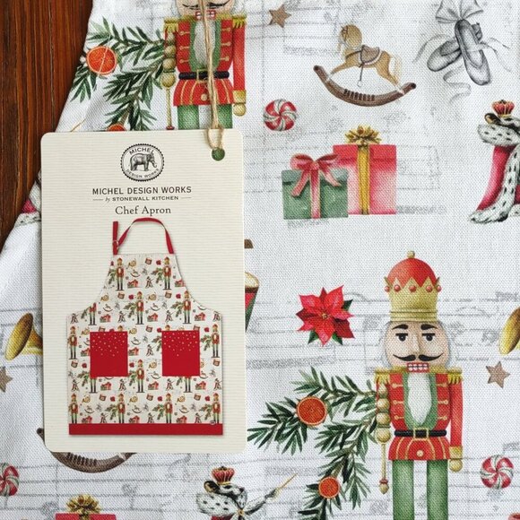 Nutcracker Ballet Holiday Apron Large Pockets Adjustable  Adult OS - Picture 4 of 9